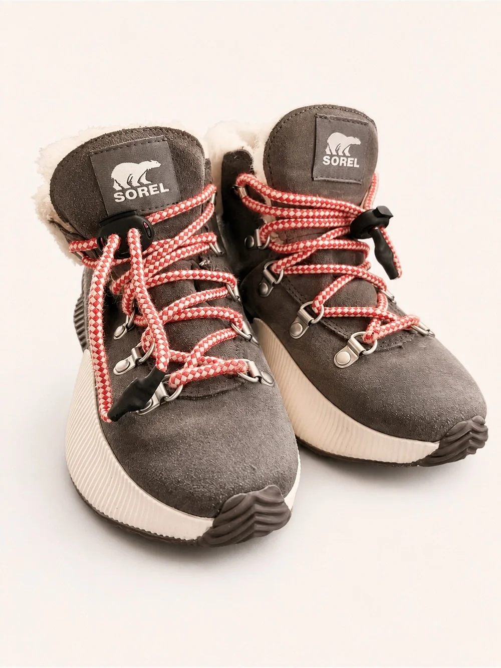 SOREL Out N About III Conquest Waterproof Boots Grey Kids Size 3